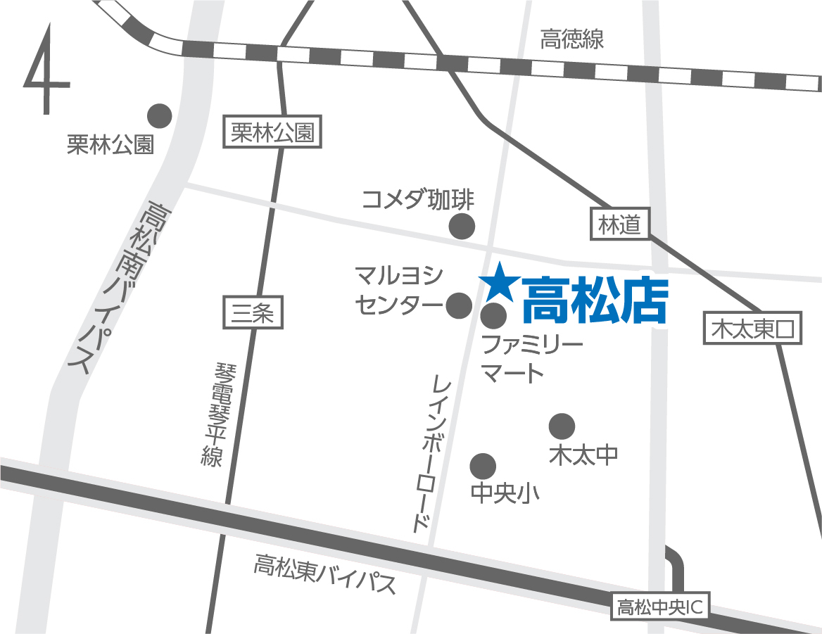 高松レインボー店MAP